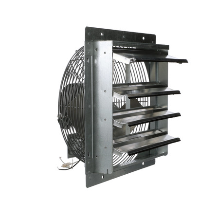 TPI INDUSTRIAL Exhaust Fan, 14" TEAO Motor, 120V, With Shutter, 1/8HP, 3-Speed, Gray CE 14-DS